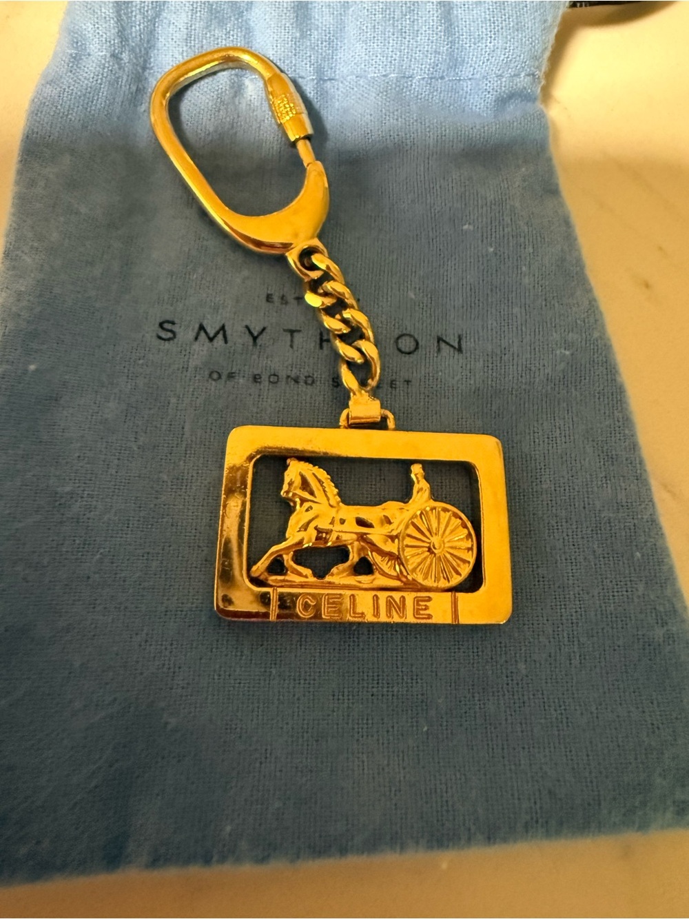 ✨ CELINE Vintage Signature Keychain/Bag Charm - Picture 8 of 8